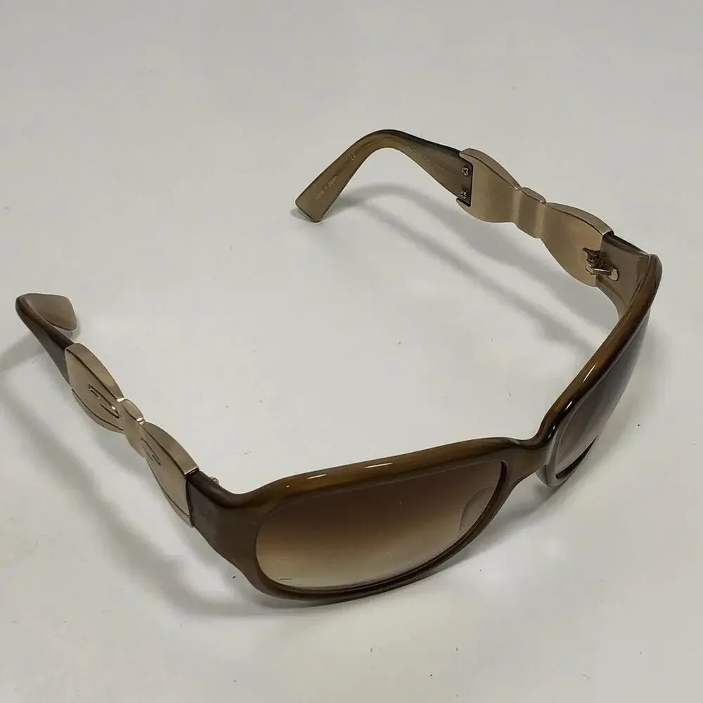 Badgely Mischka Women's Sunglasses Sable Dorothy Bow Side Brown Gradient w/ Case